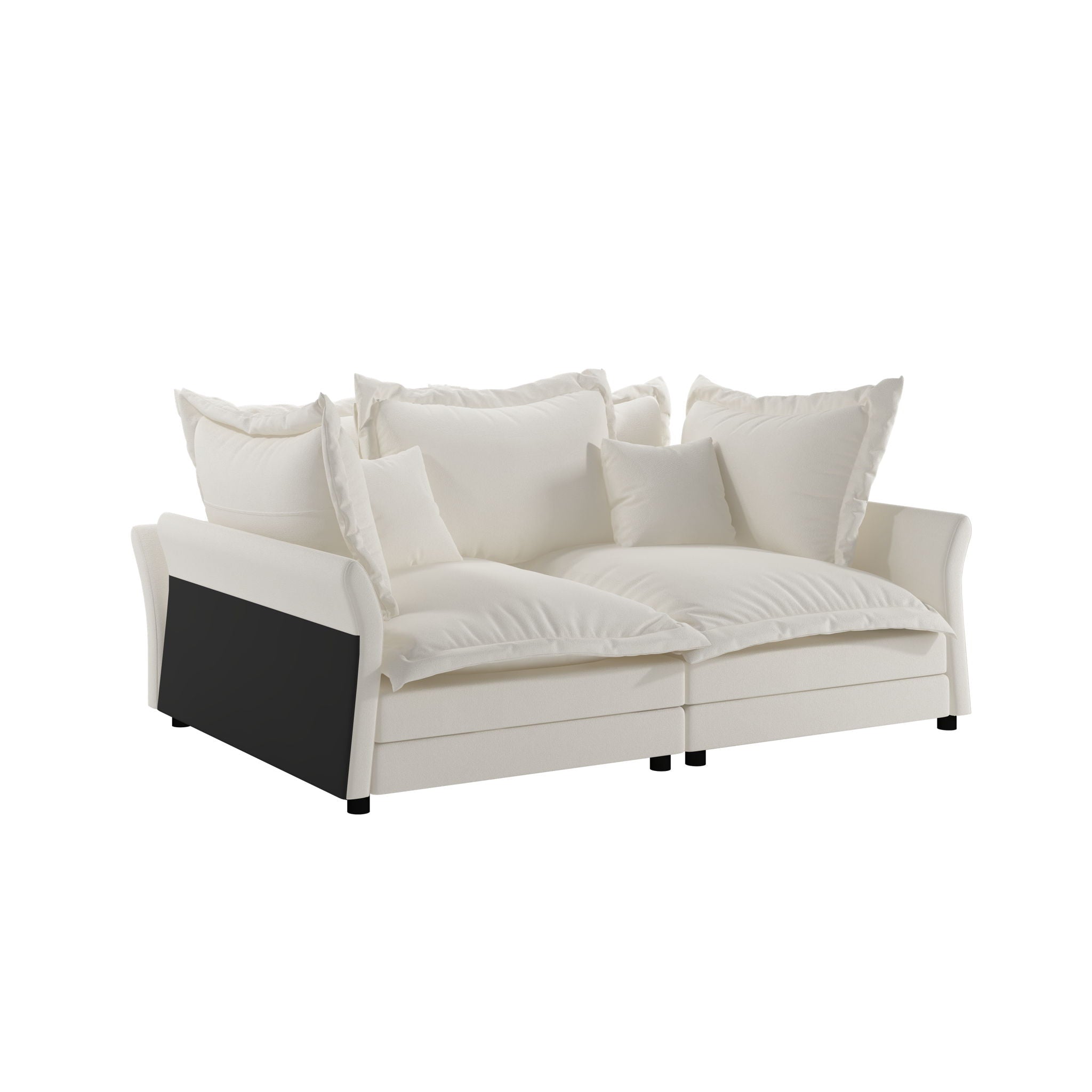 Modern Comfy Upholstered Sofa Cloud Couch, Deep Seat Couches With Multiple Large Soft Pillows
