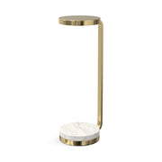 Sylvie - Side Table - White / Gold