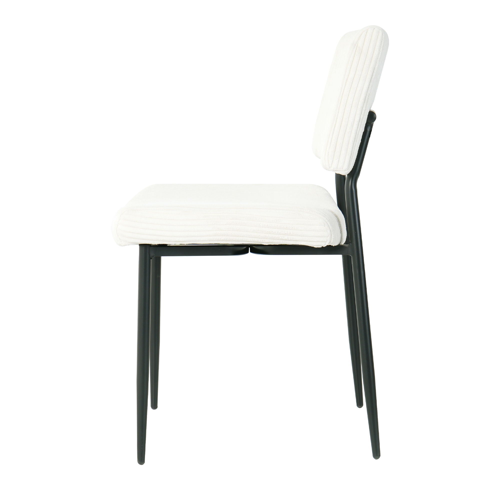 Modern Upholstered Dining Chair With Metal Legs