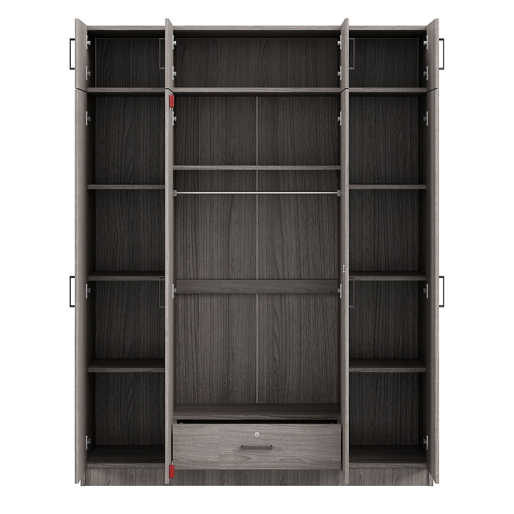 Contemporary 4 Door Wardrobe With 1 Drawer And Top Cabinet
