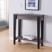Modern Two Toned Console With Two Shelves