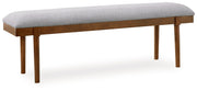 Signature Design by Ashley® Lyncott - Gray / Brown - Large Upholstered Dining Room Bench | Meri Furniture