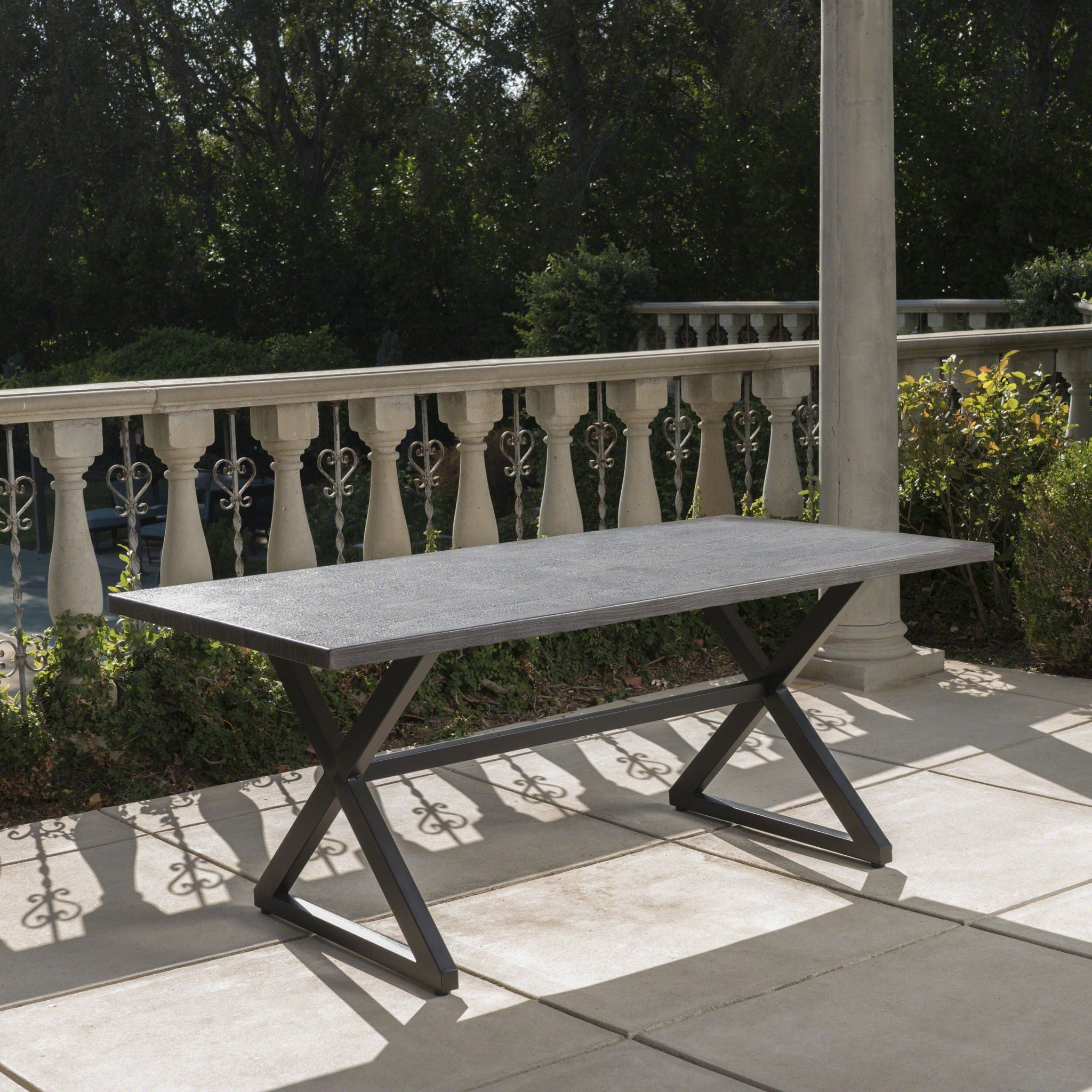 Rolando - Outdoor Aluminum Dining Table With Steel Frame