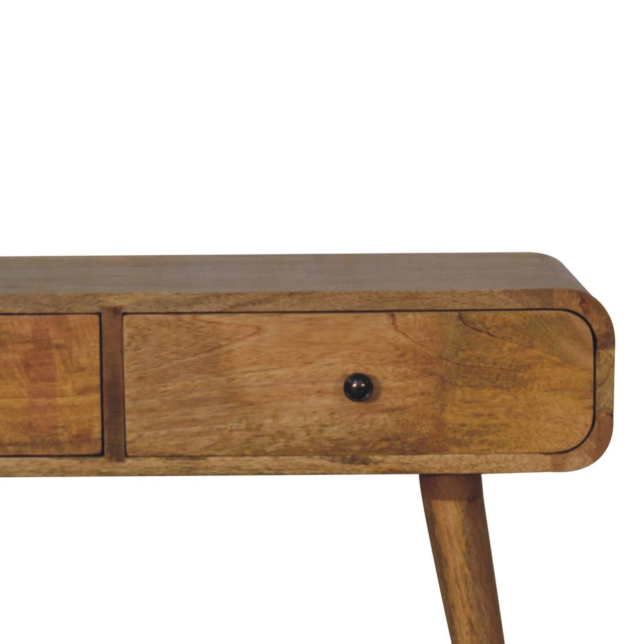 Curved Hallway Table - Oak