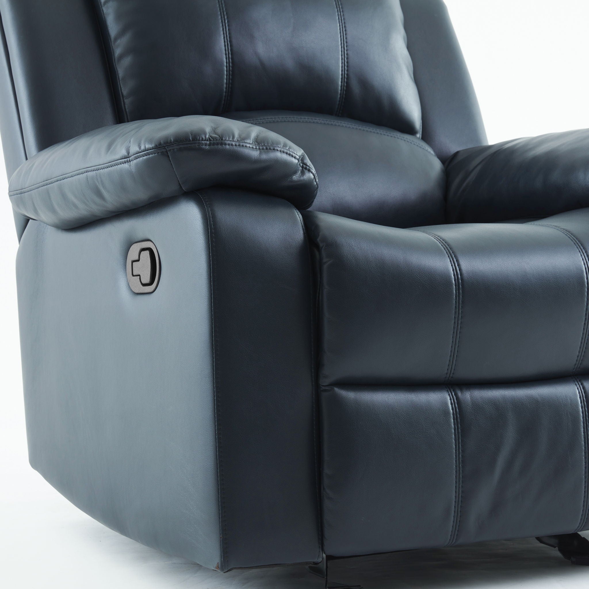 Charlotte - Gel Glider Recliner With Sturdy Wood Frame - Blue