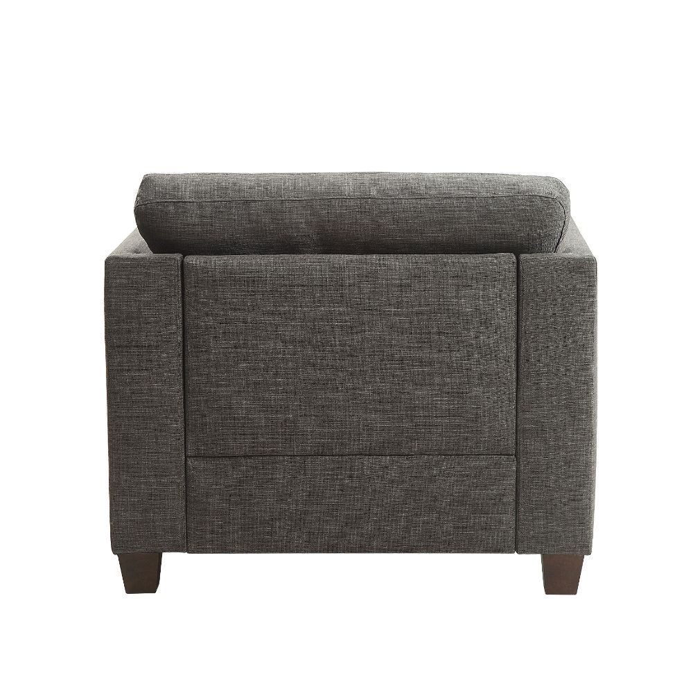 ACME Laurissa - Chair - Light Charcoal Linen | Meri Furniture