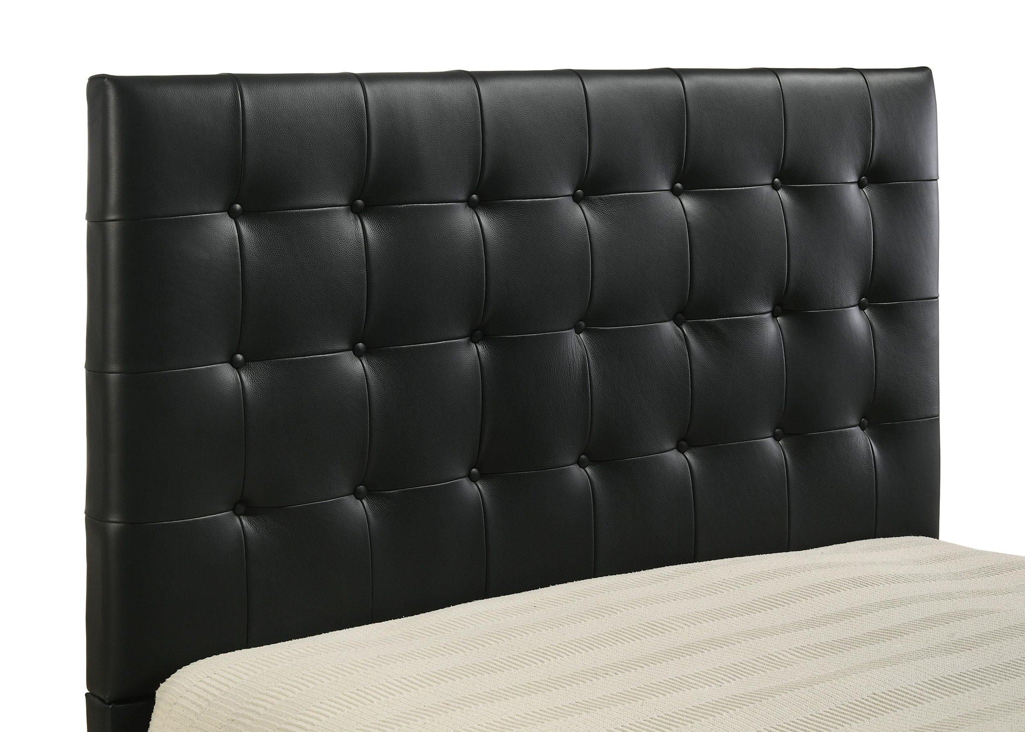 Medley Genuine Leather Eastern King Platform Bed Black