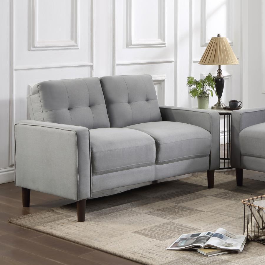Coaster Fine Furniture Bowen - Upholstered Track Arm Tufted Loveseat | Meri Furniture