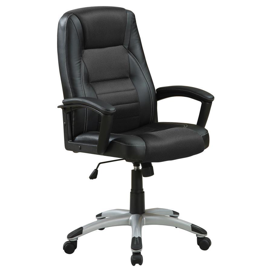 Coaster Fine Furniture Dione - Upholstered Adjustable Home Office Desk Chair - Black | Meri Furniture