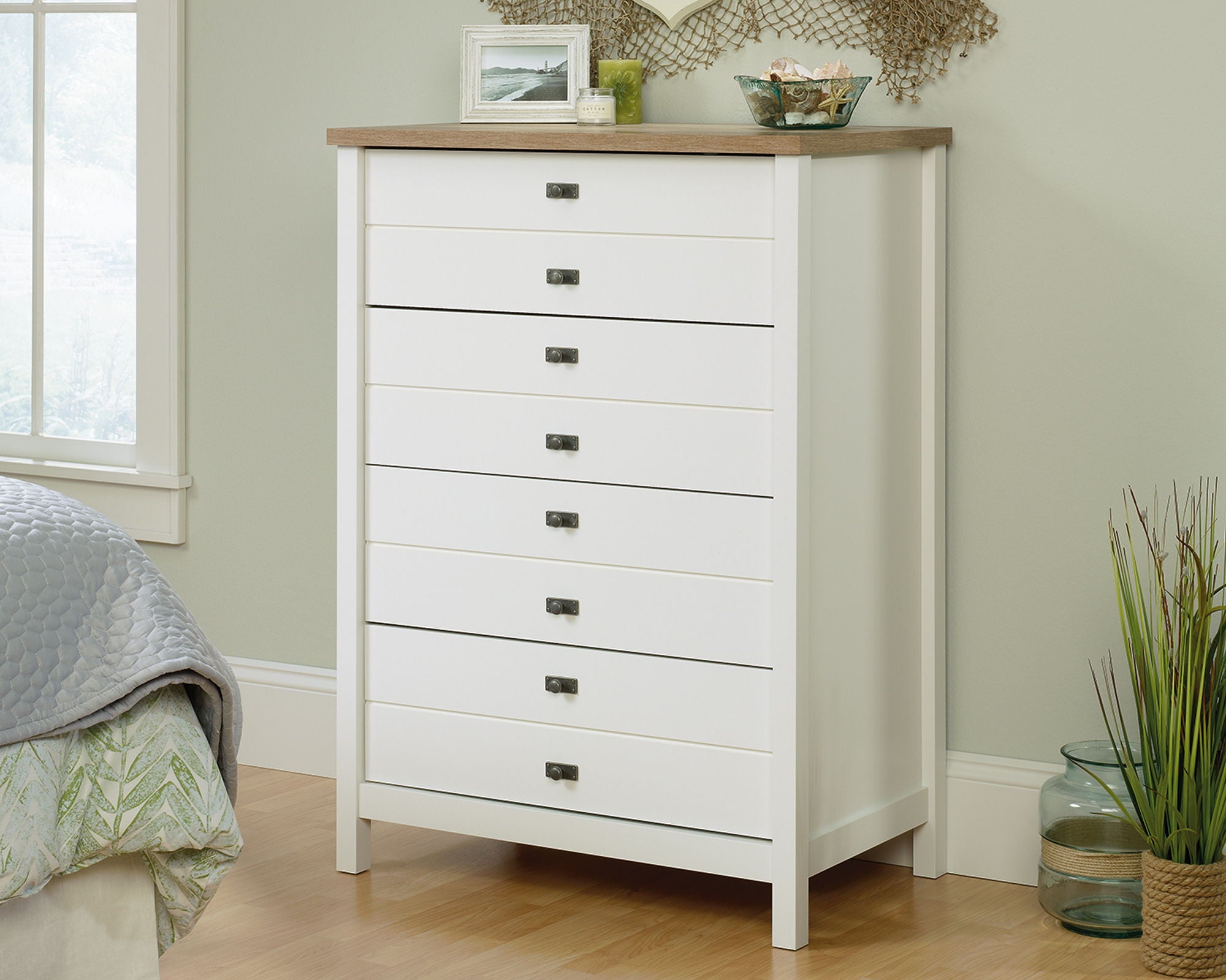 Cottage Road 4-Drawer Chest in Soft White