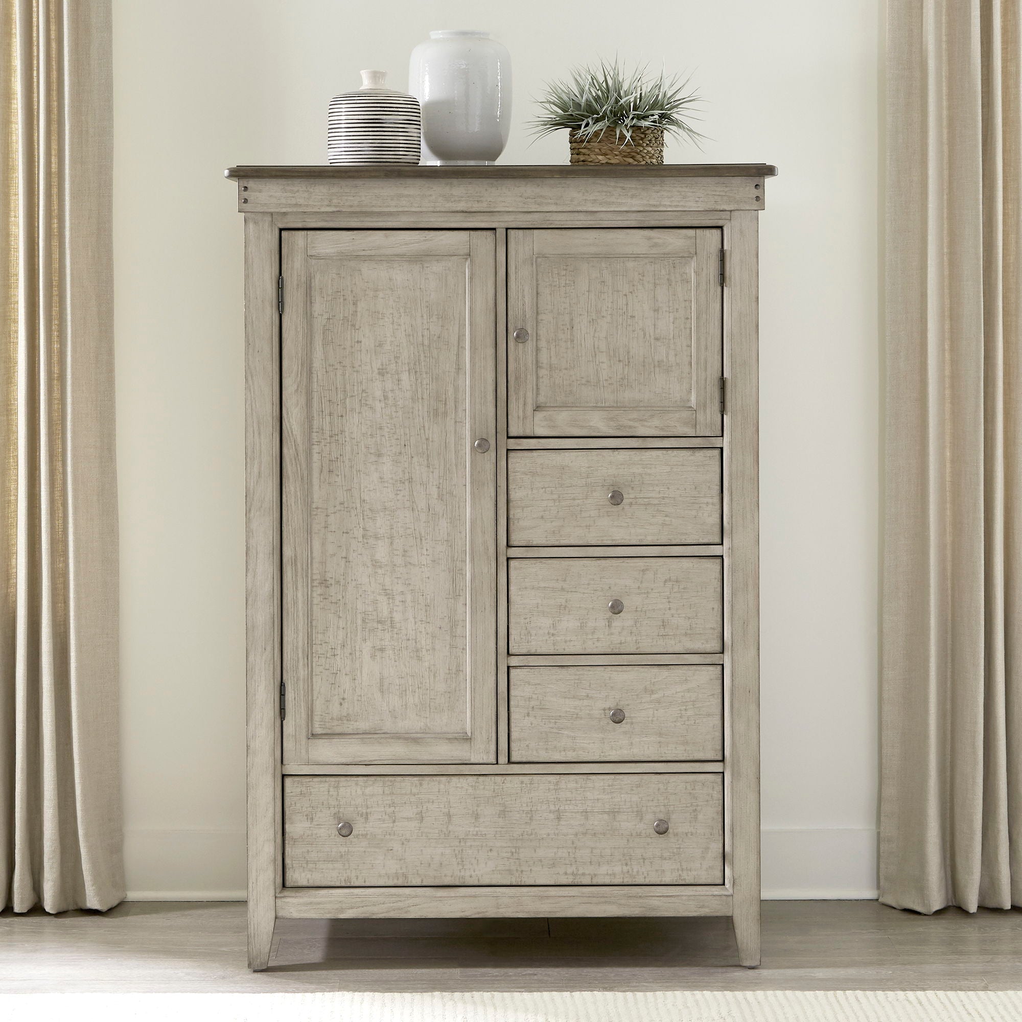 Liberty Furniture Ivy Hollow - Door Chest - White | Meri Furniture