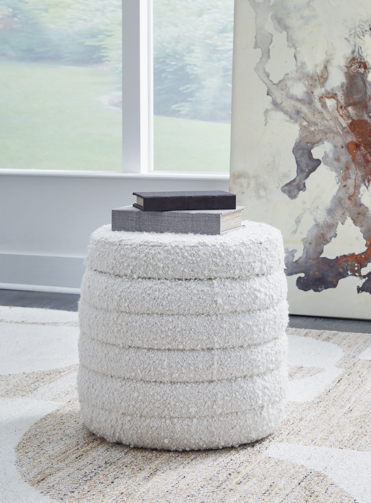Signature Design by Ashley® Duntler - Ivory - Storage Ottoman | Meri Furniture