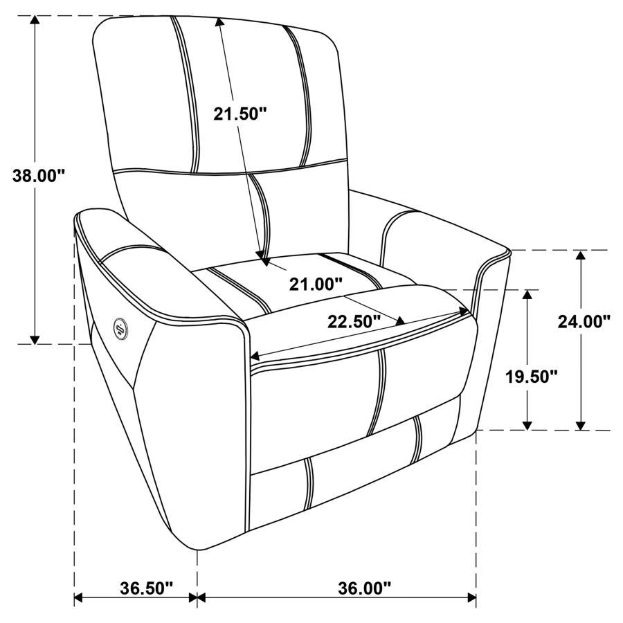 Greenfield - Upholstered Power Recliner Chair
