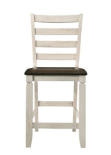 ACME Tasnim - Counter Height Chair (Set of 2) - Oak & Antique White Finish | Meri Furniture