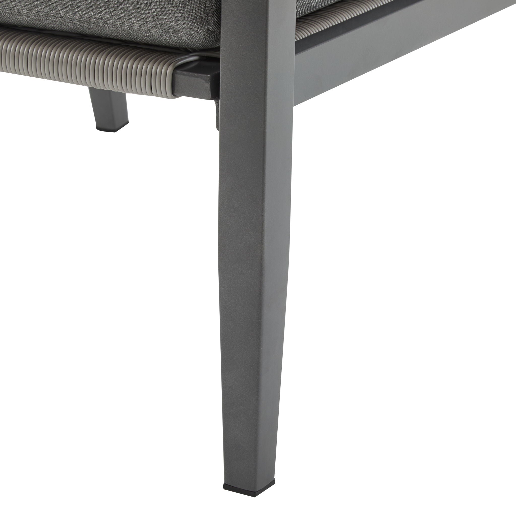 Modern Lounge Chair With Rope Accents And Cushions