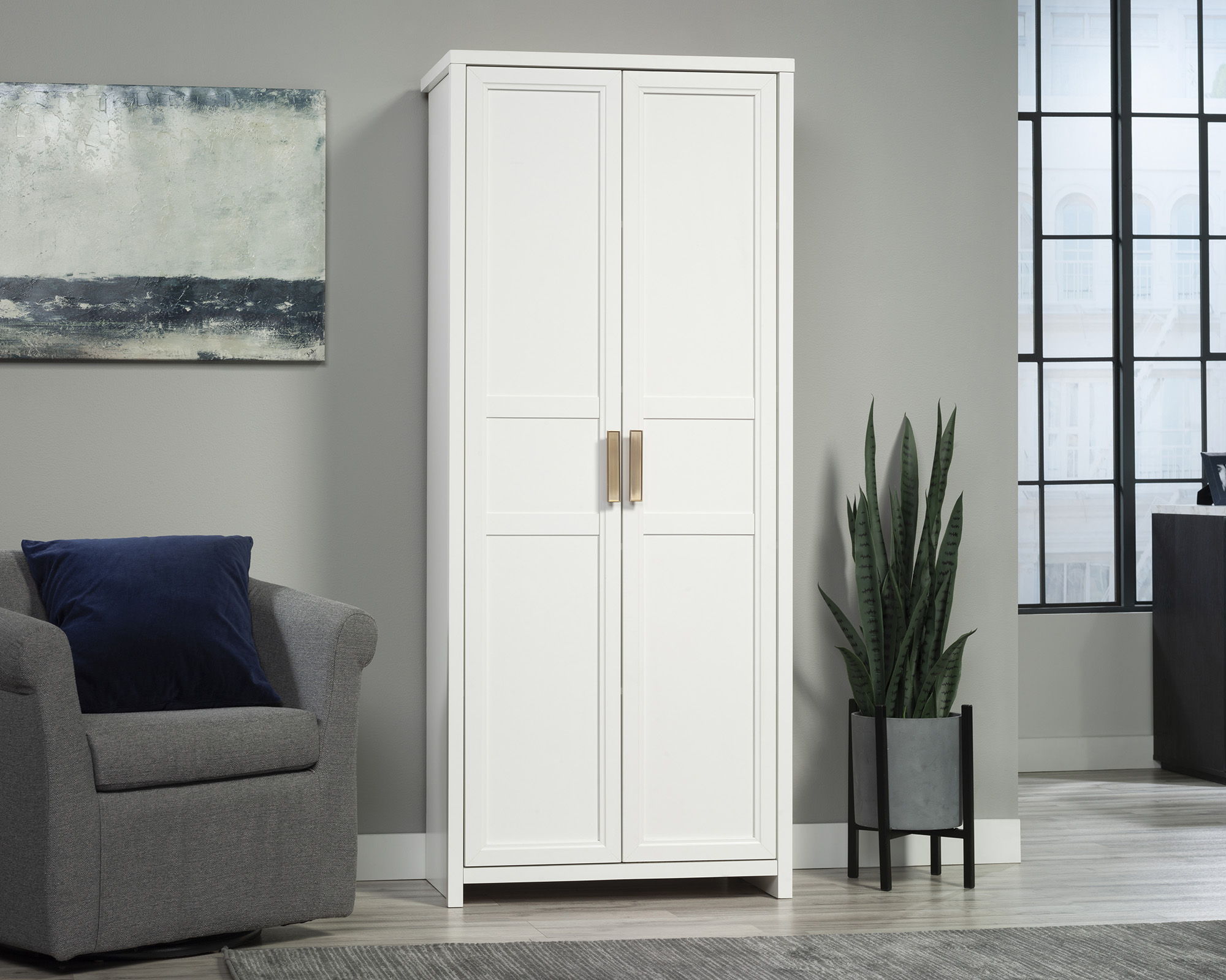 2-Door Shaker Storage Cabinet in White