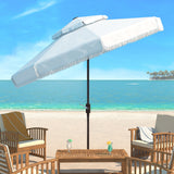 MILAN FRINGE 9FT DOUBLE TOP CRANK UMBRELLA/IVORY