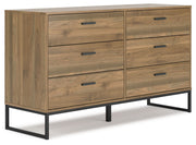 Signature Design by Ashley® Deanlow - Honey - Six Drawer Dresser | Meri Furniture