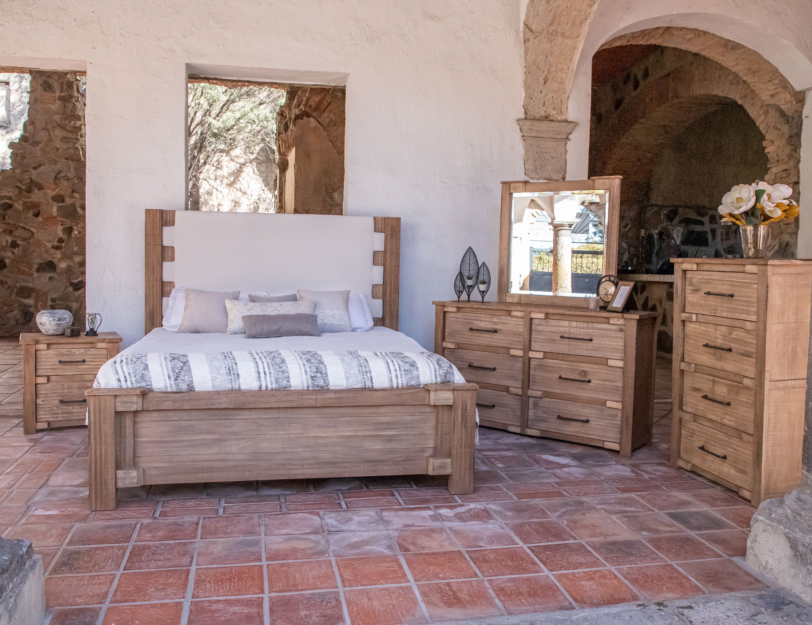 International Furniture Direct Berlin - Dresser - Natural Brown | Meri Furniture