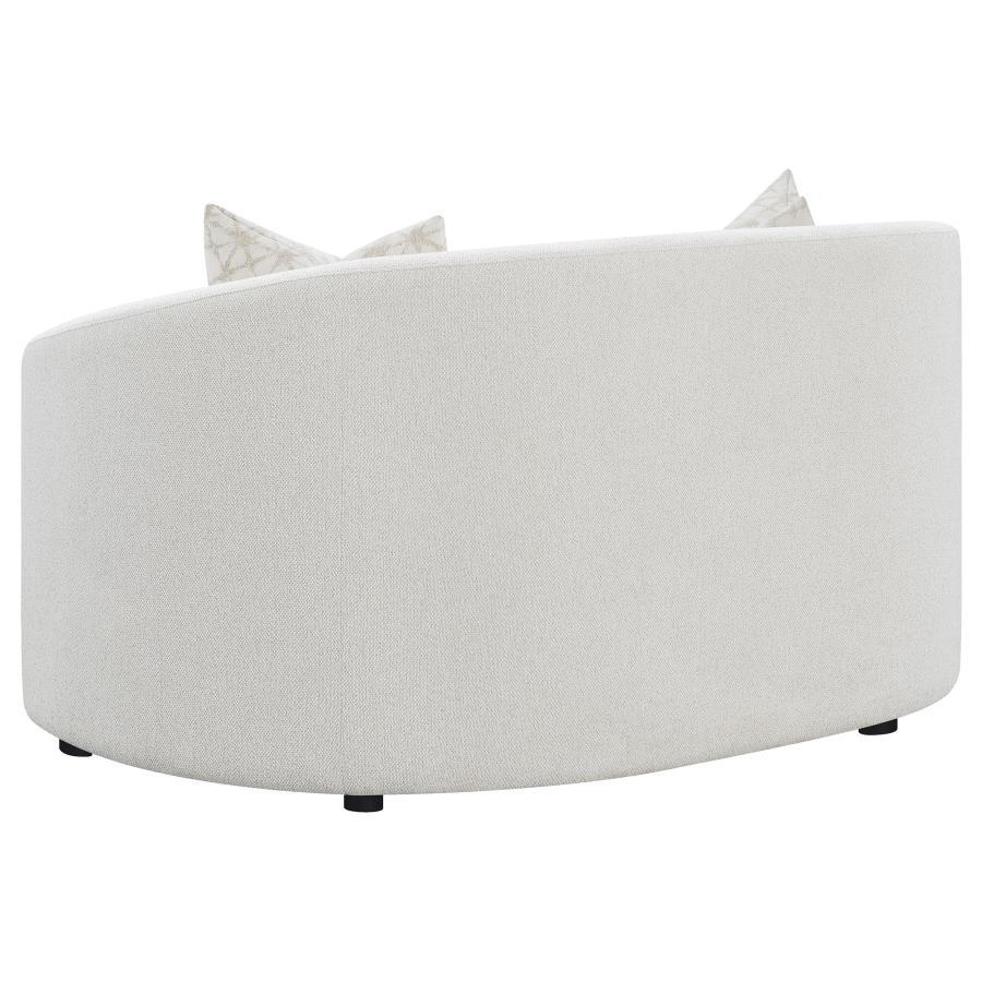 Rainn - Boucle Upholstered Sloped Arm Loveseat - Latte