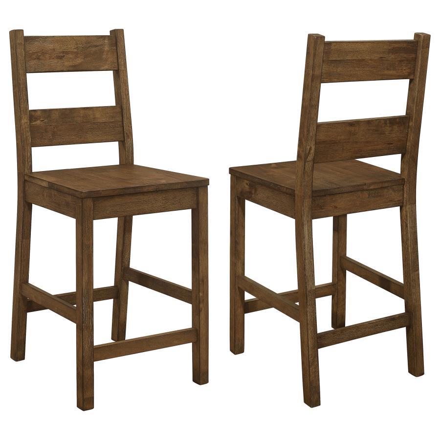 Coaster Fine Furniture Coleman - Wood Counter Chair (Set of 2) - Rustic Golden Brown | Meri Furniture