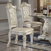 Vendome - Synthetic Leather Side Chair Set of 2) - Antique Pearl