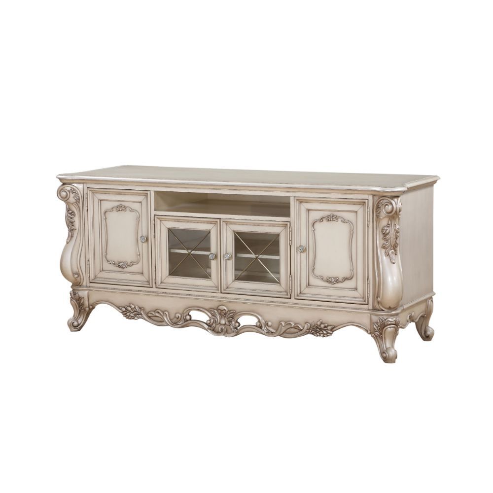 ACME Gorsedd - TV Stand - Antique White | Meri Furniture