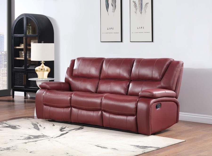 Coaster Fine Furniture Camila - Upholstered Motion Reclining Sofa | Meri Furniture
