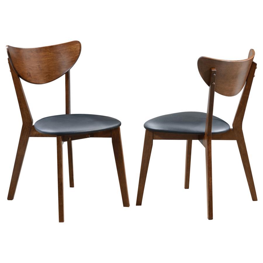 Coaster Fine Furniture Jedda - Wood Dining Side Chair (Set of 2) - Dark Walnut And Black | Meri Furniture