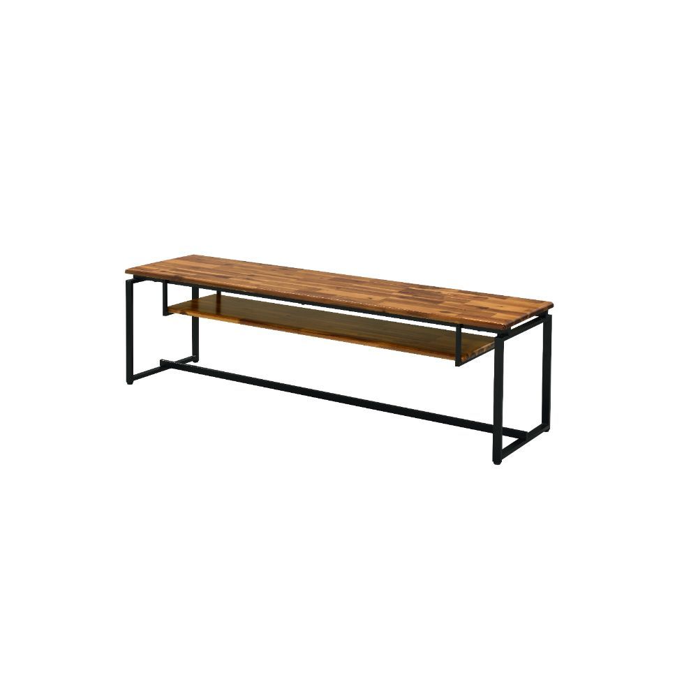 ACME Jurgen - TV Stand - Oak & Black | Meri Furniture