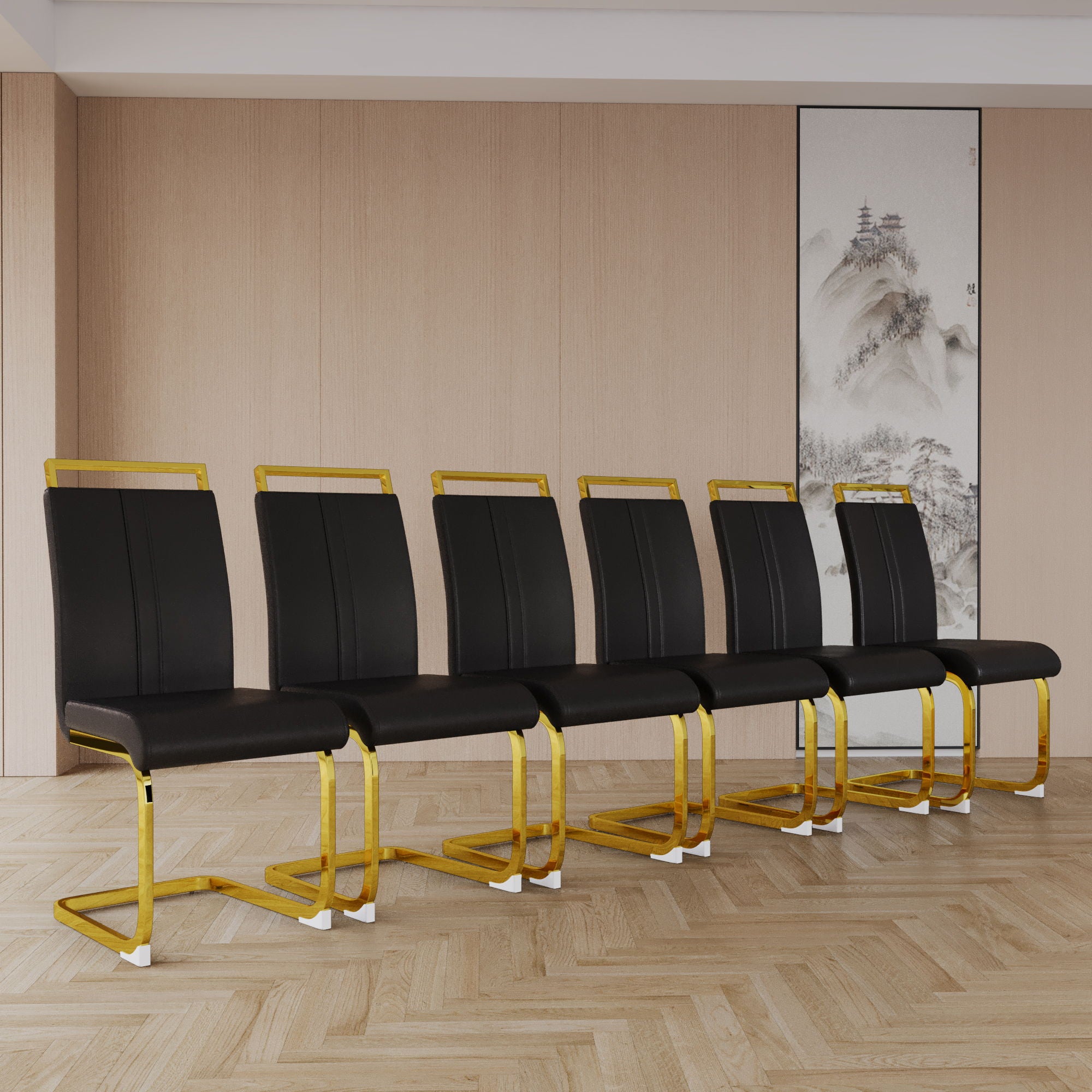 Side Dining Room Chair, Padded Seat High Back