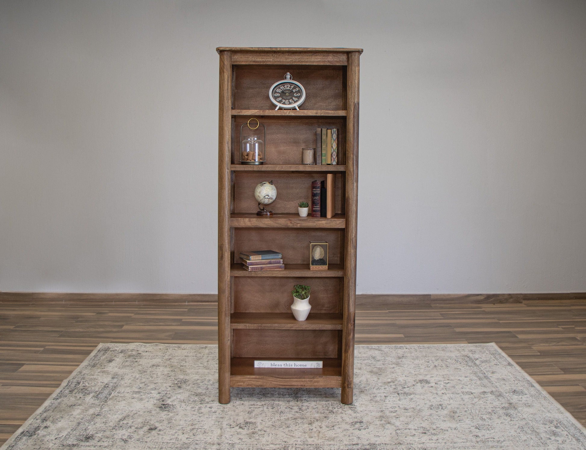 International Furniture Direct Olimpia - Bookcase - Towny Brown | Meri Furniture