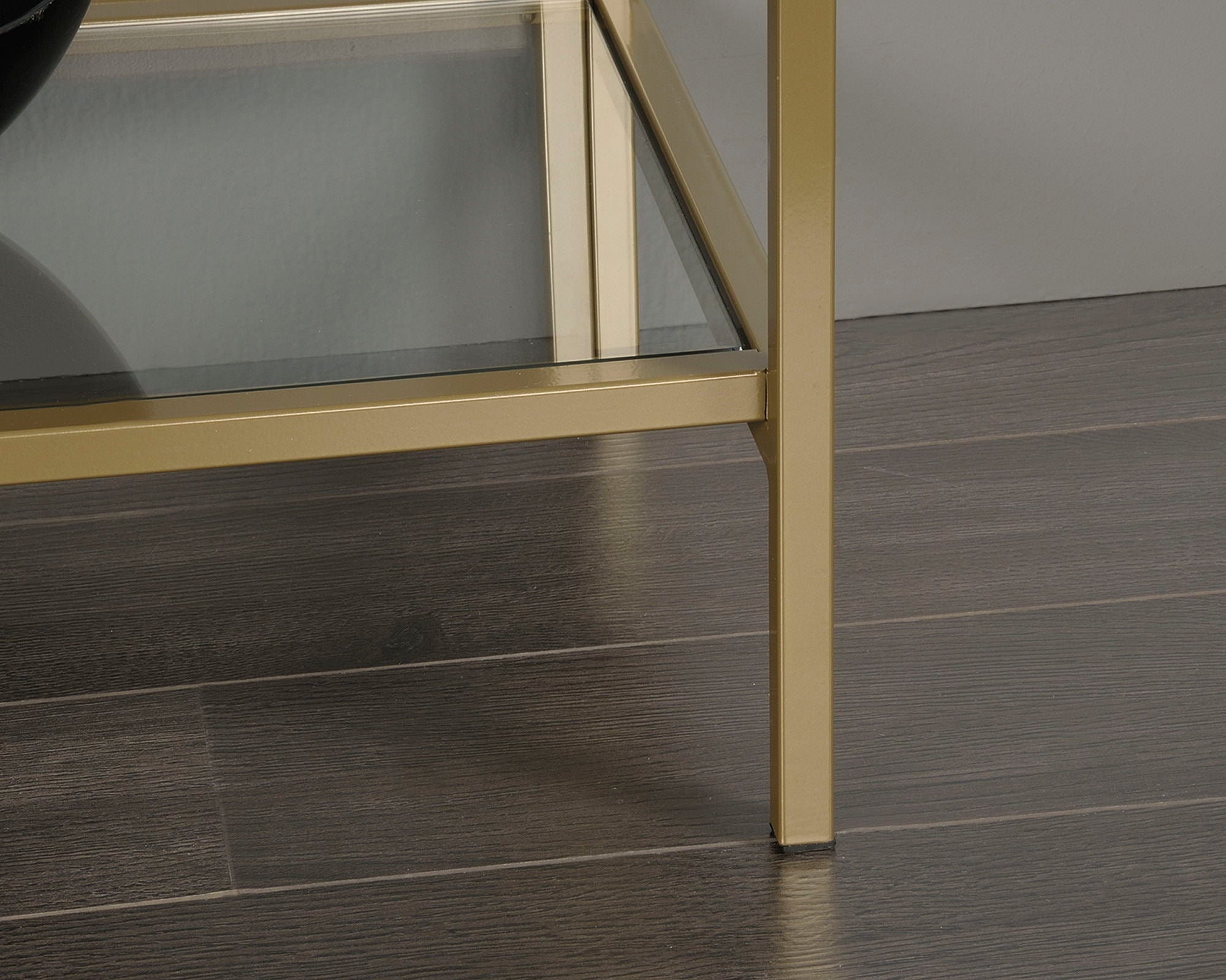 Inter Lux 5-Shelf Bookcase Satin Gold