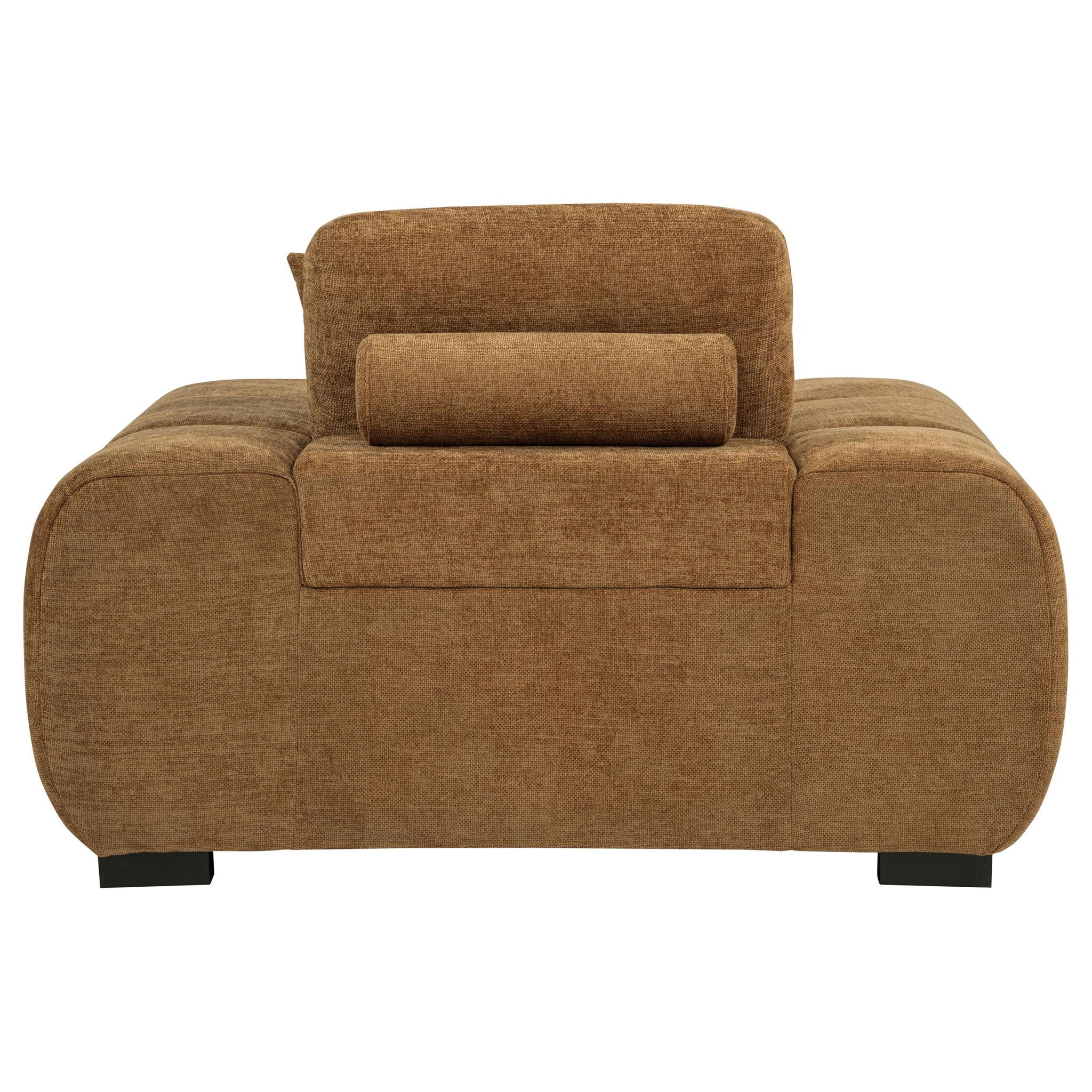 Octavia Upholstered Track Arm Accent Chair Amber