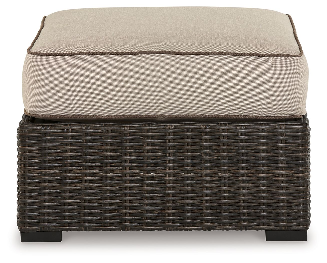 Signature Design by Ashley® Coastline Bay - Brown - Ottoman With Cushion | Meri Furniture