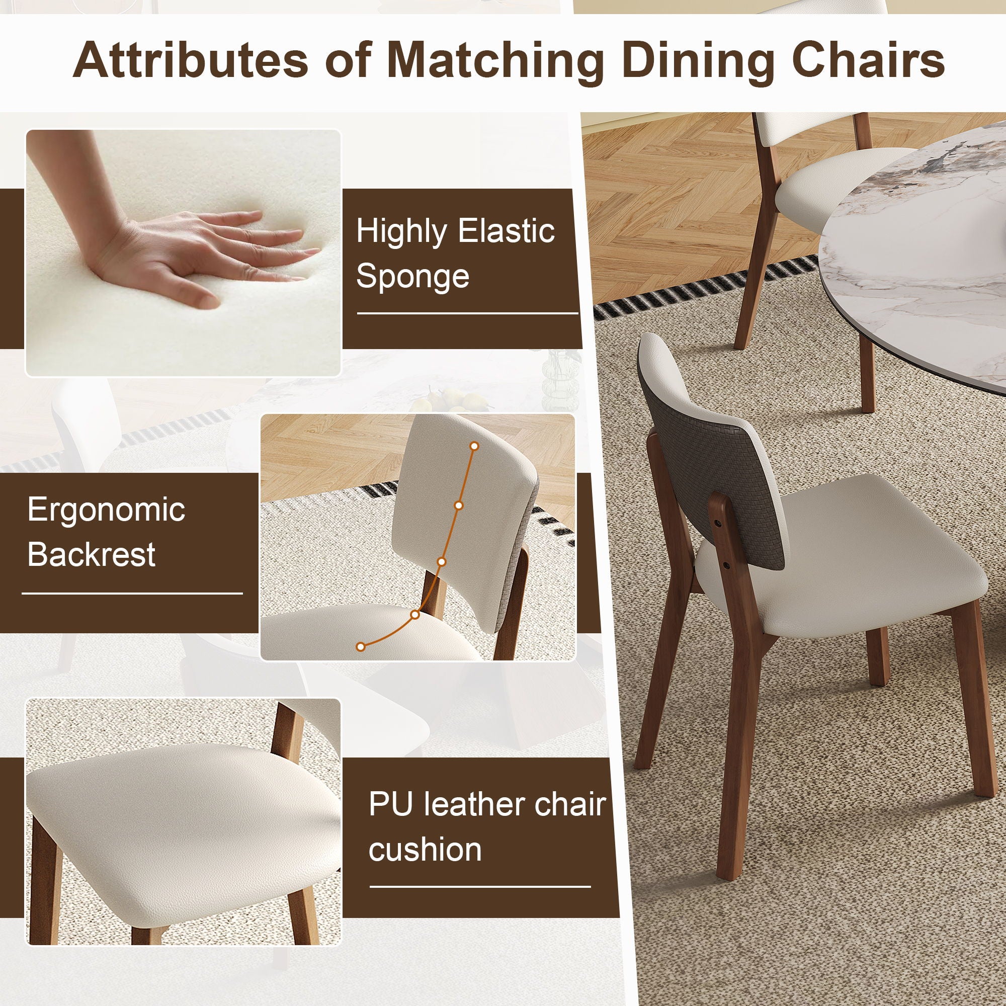 Dining Table Set With Wooden Base