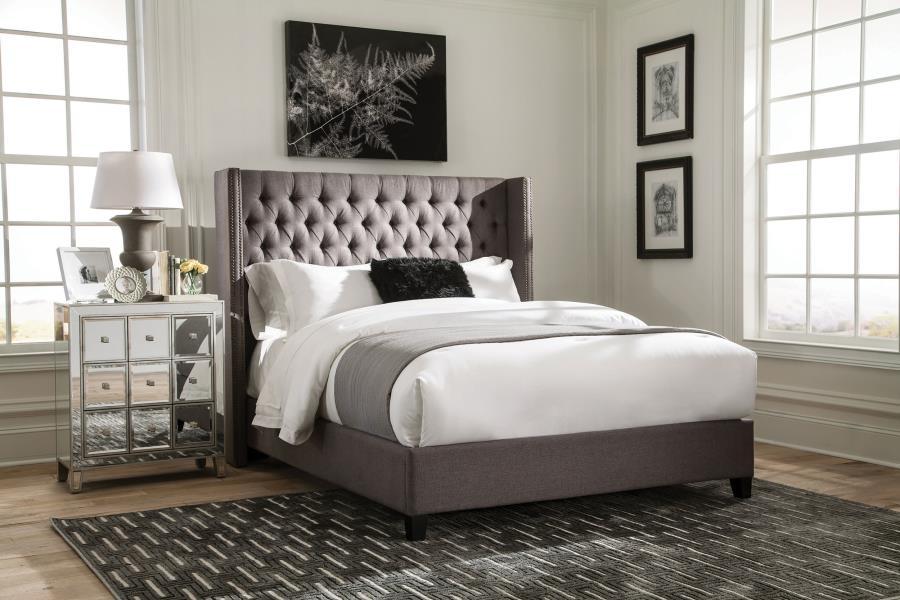 Coaster Fine Furniture Bancroft - Upholstered Wingback Bed | Meri Furniture
