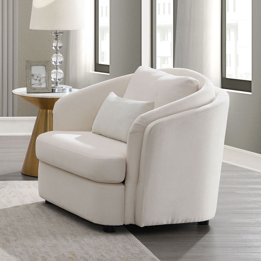 ACME Mariko - Chair With Pillow - Beige Linen | Meri Furniture