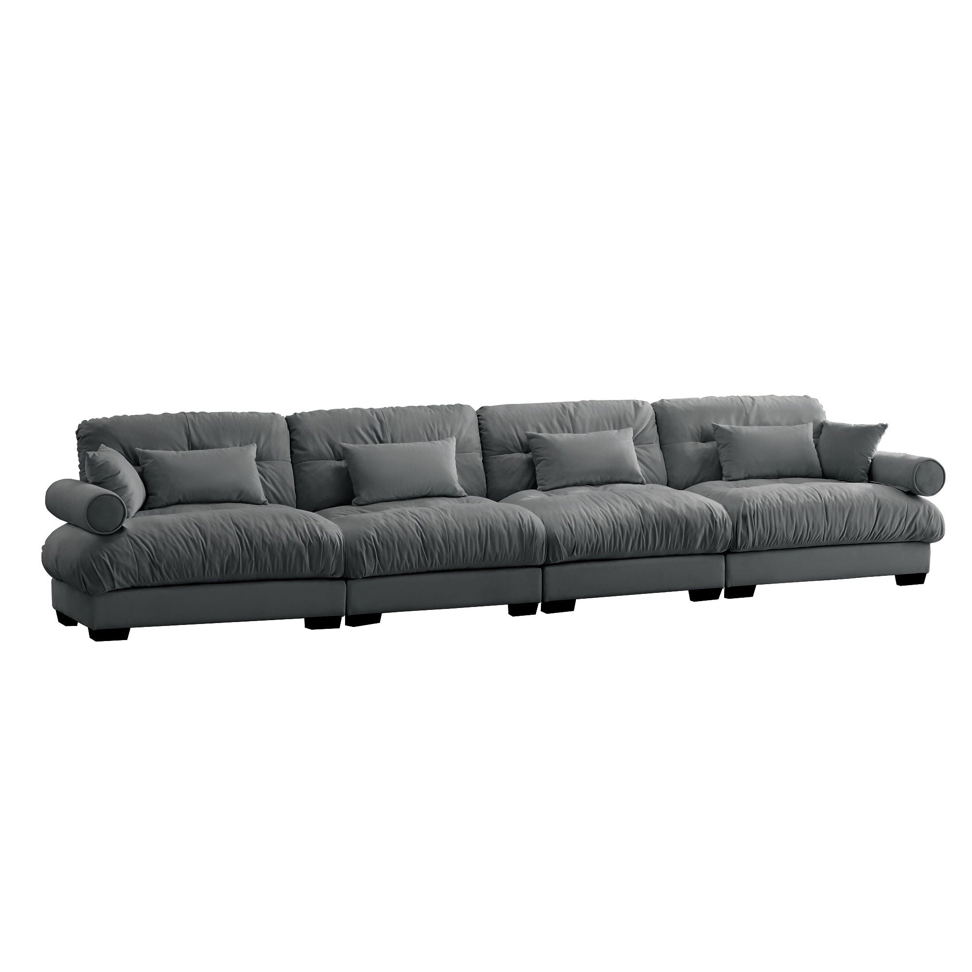 Super Comfort Oversized Modular Velvet Sectional Sofa, Deep Seat Convertible L Shaped Couch