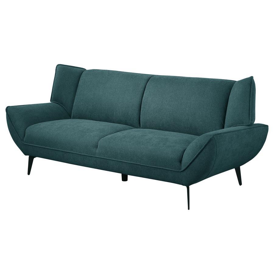 Coaster Fine Furniture Acton - Upholstered Flared Arm Sofa - Teal Blue | Meri Furniture