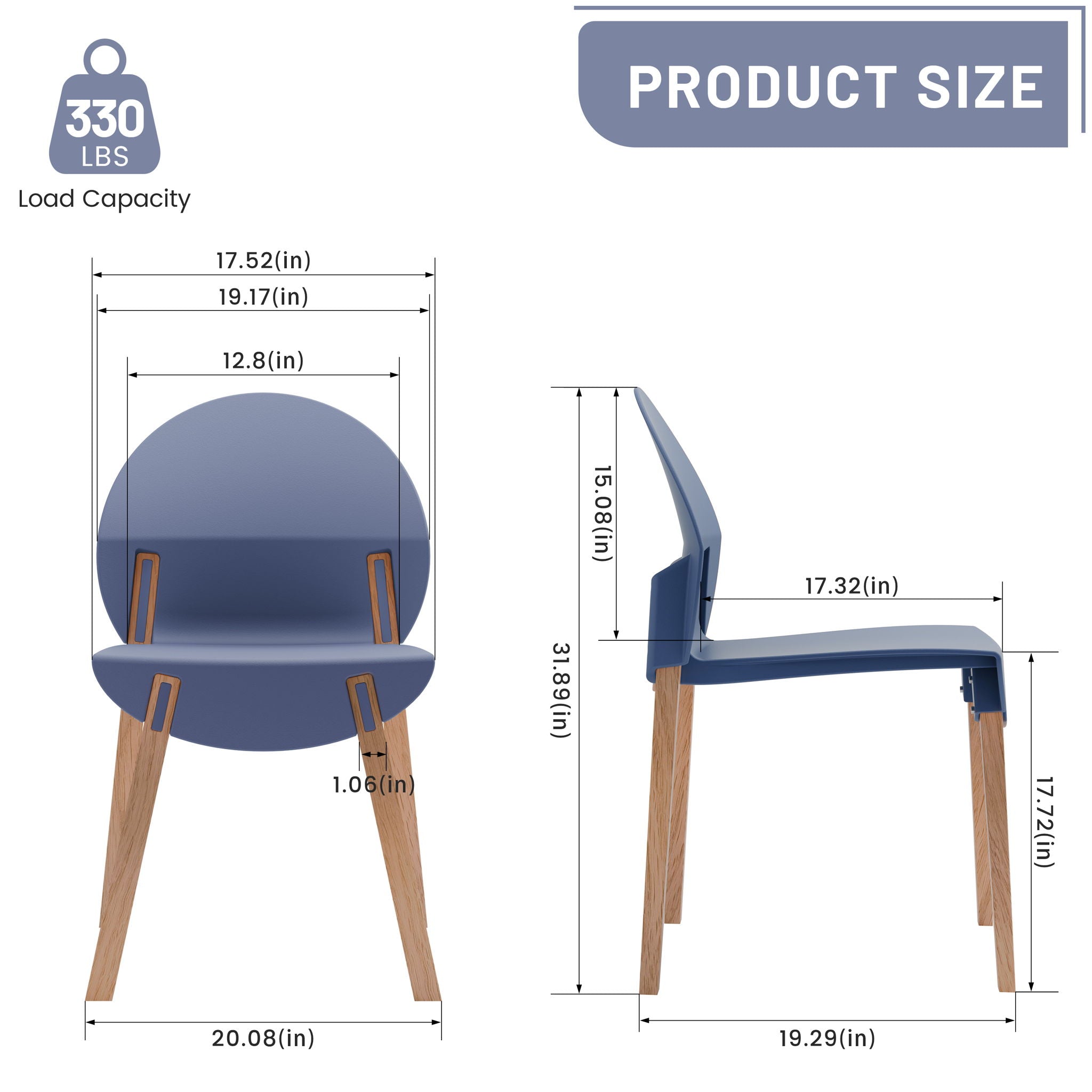 4 Piece Set Of Single Chairs With Long Table