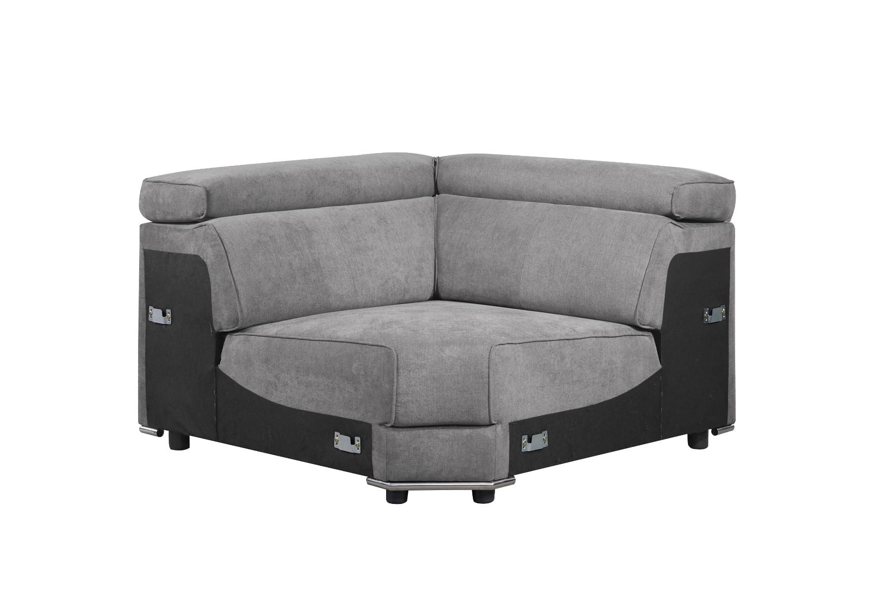 ACME Alwin - Wedge - Dark Gray Fabric | Meri Furniture