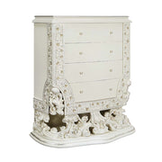 ACME Adara - Chest - Antique White Finish | Meri Furniture