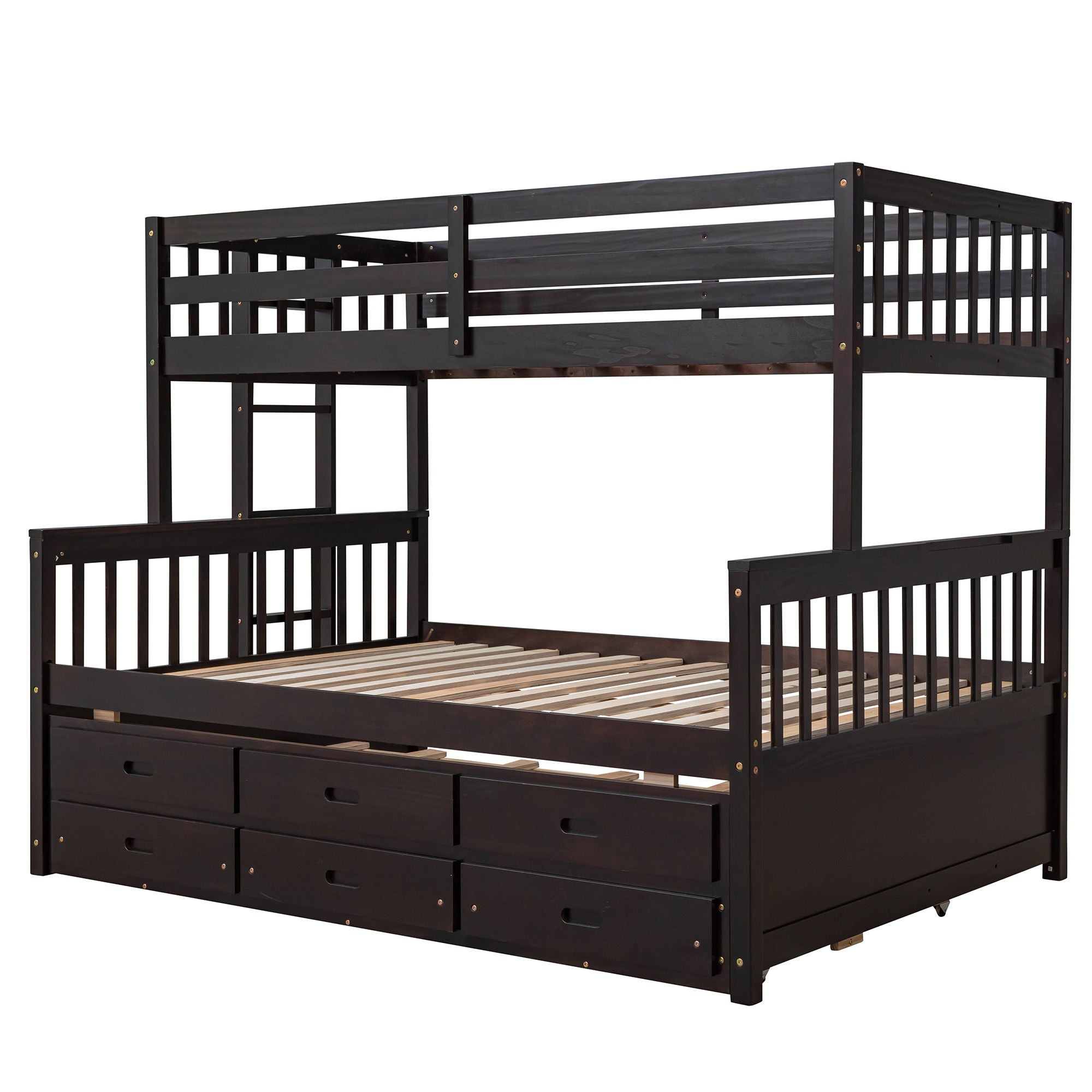 Bunk Bed With Twin Size Trundle And Drawers