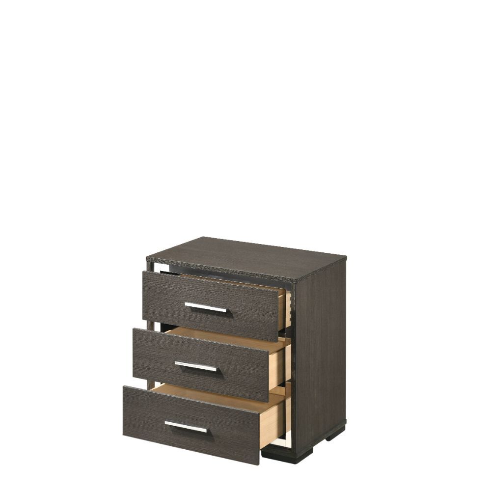 ACME Escher - Nightstand - Gray Oak | Meri Furniture