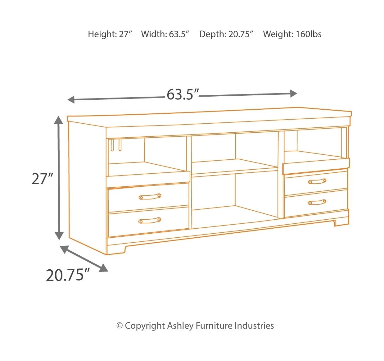 Signature Design by Ashley® Trinell - Entertainment Center | Meri Furniture