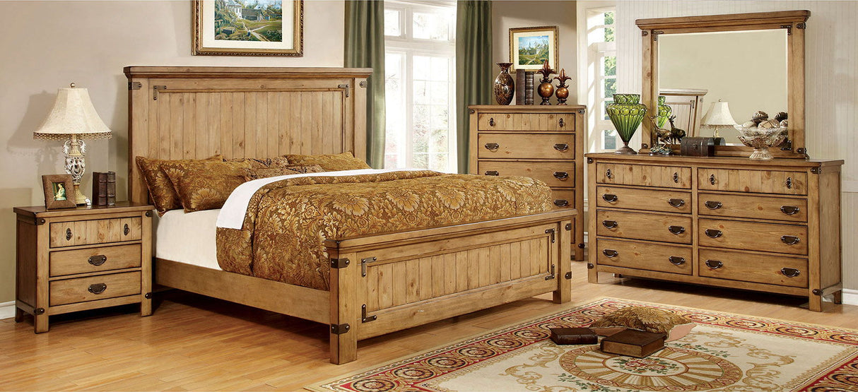 Furniture of America Pioneer - Mirror - Weathered Elm | Meri Furniture
