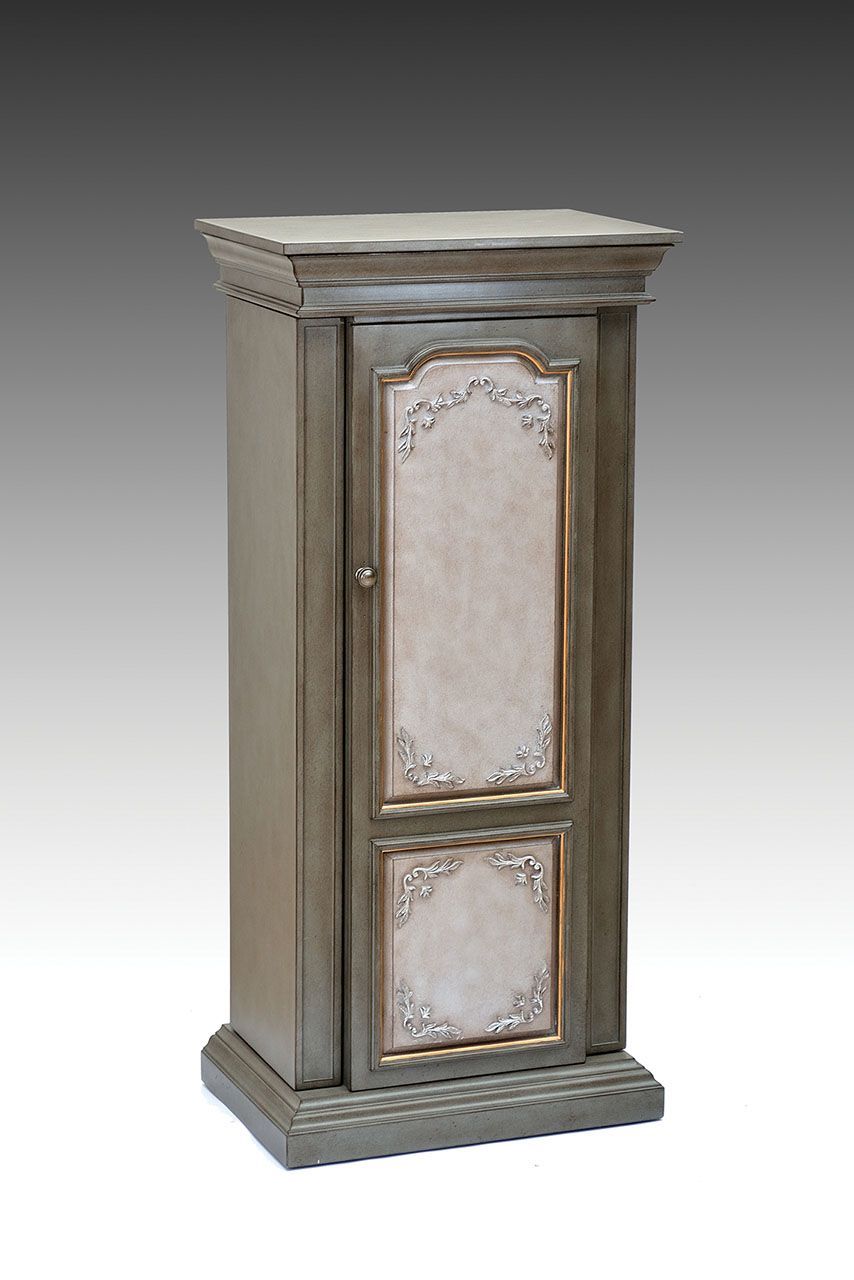ACME Riker - Jewelry Armoire - Antique Gray & Antique Beige | Meri Furniture