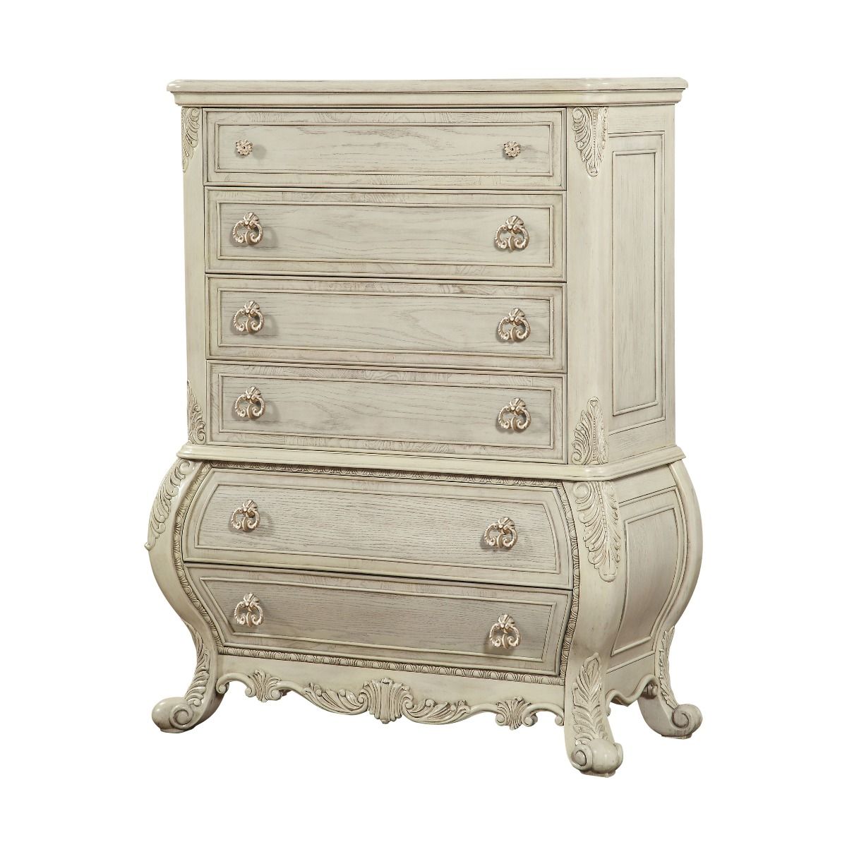 ACME The Ragenardus chest is an impeccable example of truly memorable luxurious traditional design. | Meri Furniture