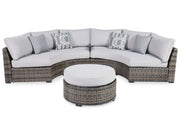 Signature Design by Ashley® Harbor Court - Dark Gray - 3 Pc. - Sectional Lounge Set | Meri Furniture